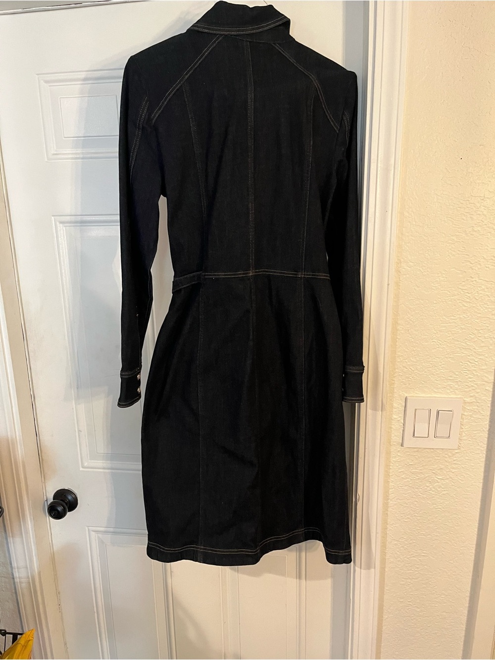 Denim Long-Sleeve Wrap Dress - Classic Fit